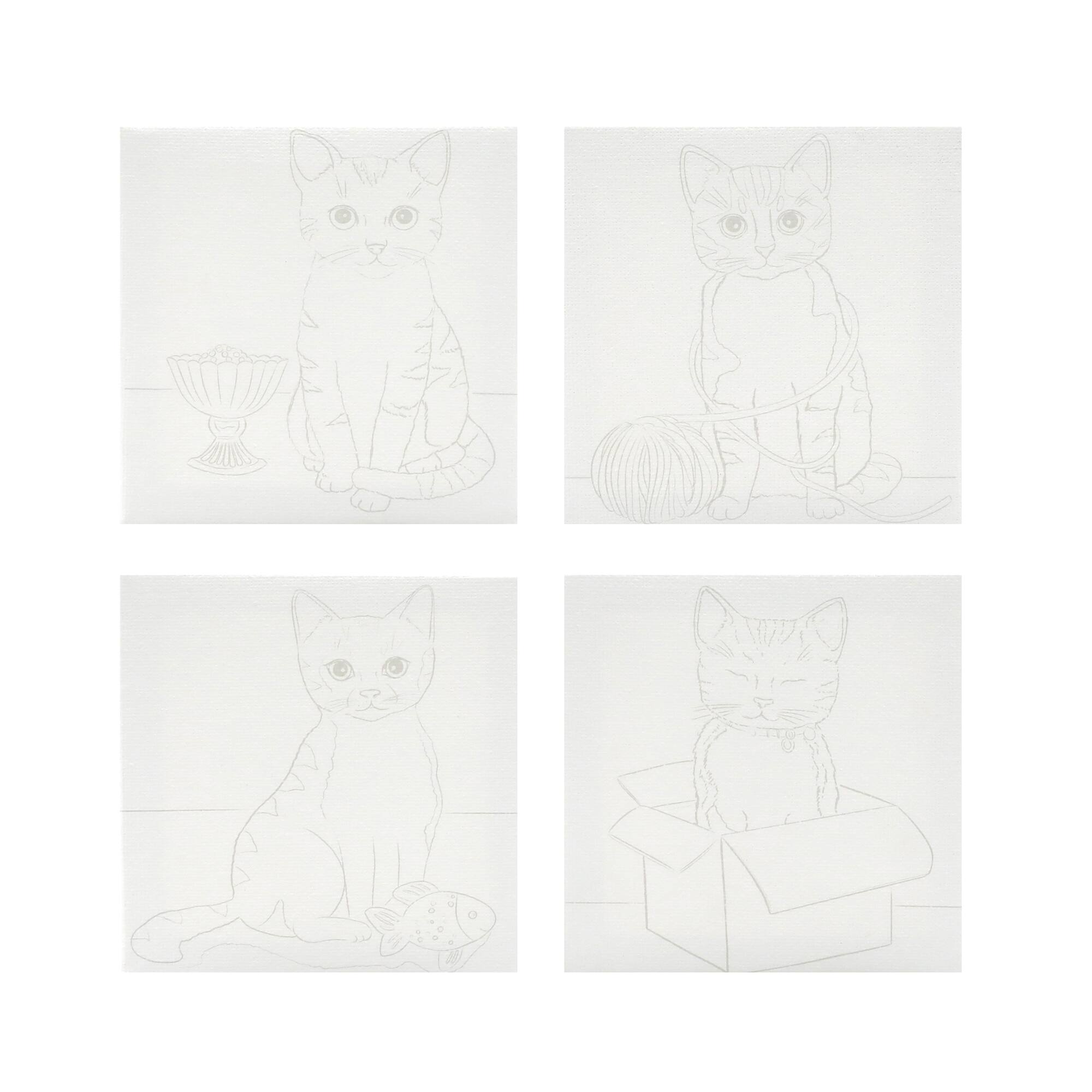 Cats Mini Canvas Painting Kit by Craft Smart®